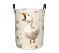 Laundry Basket Screaming Geese Dirty Clothes Hamper Waterproof Round Laundry Hamper Durable Washing Basket For Room Bathroom Bedroom