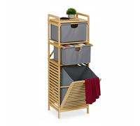 Laundry Basket Shelf Sorter Hamper Bin Pull Out Washing Storage Drawers Bamboo