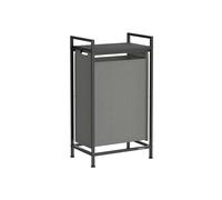 Laundry Basket, Slate Grey and Charcoal Grey / 47L