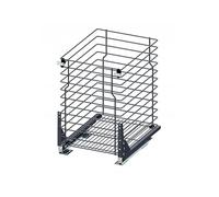 LAUNDRY BASKET/SOFT CLOSE, PULL OUT STORAGE / 300 400 500mm BLUM HETTICH REJS (Graphite, 400mm REJS)