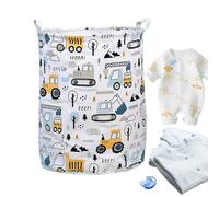 Laundry Basket, Space-Saving Laundry Hamper, Cute Decorative Organizer With Colorful Design For Toy Clothes Storage Nursery Room College Dorm Bathroom