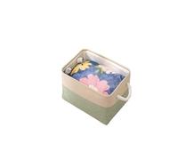 Laundry Basket Storage Basket Home Supplies Sundries Sorting Basket Folding Linen Organizer Box Underwear Socks Versatile Storage Baskets for home use(Brown green,31x21x13cm)