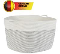 Laundry Basket Storage Basket XXXL Bathroom Scandinavian White Gray Cotton Set