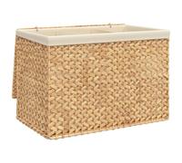 Laundry Basket Storage Bin with 3 Sections Water Hyacinth vidaXL