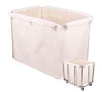 Laundry Basket Trolley - Linen Cart on Wheels for Commercial and Industrial Use, Durable Canvas Liner, 100 Kg Load Capacity