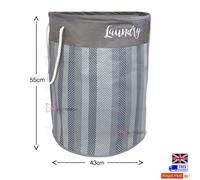 Natural Bamboo Laundry Basket Eco Friendly Hamper Rectangle 60cm - Natural
