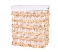 Laundry Basket Water Hyacinth with Removable Lining Wash Basket (Large)