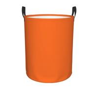 Laundry Basket Waterproof Round Laundry Hamper NasturtiumJLH Orange Collapsible Tall Dirty Clothes Hamper with Handles Storage bin Decorative Storage Basket for Bedroom Bathroom Small