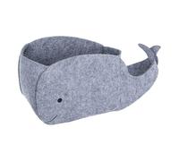 Laundry Basket | Whale Shaped Clothes Storage Basket,Large Capacity Snack Container, Felt Indoor Home Decoration for Living Room, Bedroom, Nursery