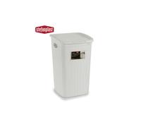 Stefanplast Elegance Laundry Hamper, White, 37 x 38 x 54.5 cm
