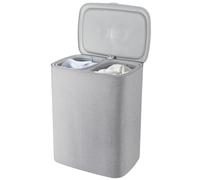 Laundry Basket with 2 Removable Bags 90L Large Capacity Washing Baskets- Dual-Compartment Hamper for Light/Dark Clothes | Foldable Storage Bin for Bedroom Bathroom Folding Laundry Baskets