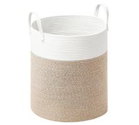 Laundry basket with handles for clothes and toy storage