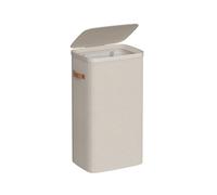 SONGMICS Laundry Basket, 100 L Laundry Hamper, with Lid and Handles, Removable Liner, Easy Assembly, 42 x 32 x 75 cm, Cappuccino Beige LCB811LH01