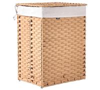 Beliani Laundry Basket MUCUBAJI Fabric Brown 83L, Brown
