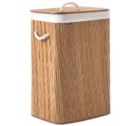 Beliani Laundry Basket TRANCURA Fabric Brown 72L, Brown