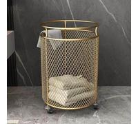 Laundry Basket with Wheels - Rolling Metal Hamper for Easy Storage and Transport, Durable Bin for Dirty Clothes and Towels
