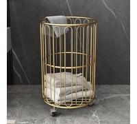 Laundry Basket with Wheels, Rolling Metal Hamper for Easy Storage, Durable Bin for Clothes and Towels