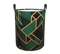 Laundry Baskets, Waterproof Oxford Fabric Laundry Hamper - Black And Gold Geometric - Toys Storage Baskets Bin, Dirty Clothes Storage Hampers With Handle, Organizer Basket, Nursery Hamper, Home Decor