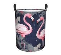 Laundry Baskets, Waterproof Oxford Fabric Laundry Hamper - Pink Flamingo And Leaves - Toys Storage Baskets Bin, Dirty Clothes Storage Hampers With Handle, Organizer Basket, Nursery Hamper, Home Decor