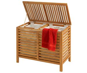 Laundry bin, basket, box, chest, hamper, sorter, divider, 2-compartment duo