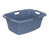 Laundry Bin Hamper Baskets 65 x 48 X 26 CM Flowers 50 L Horizon Blue Rotho