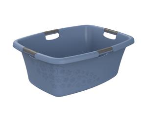 Laundry Bin Hamper Baskets 65 x 48 X 26 CM Flowers 50 L Horizon Blue Rotho