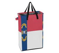 Laundry Bin with Sturdy Handle Slim Laundry Basket Foldable Kids Towel Hamper for Closet North Carolina State Flag (usa)
