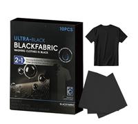 Laundry Black Refresher Sheets - Household Dyeing and Colour Fixation for Faded Dark Clothes, Textile Colour Restoration, Pack of 10 for Cotton, Silk, Linen, Jeans, T-Shirts, Sweaters