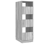 Laundry Cabinet Grey Sonoma Wood Material 50 x 68 x 162 cm with 6 Compartments and 3 Hinged Doors, Modern Multi-Purpose Cabinet for Bathroom, Hallway, Bedroom, Space-Saving and Durable