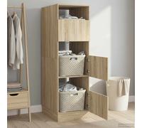 Laundry Cabinet Sonoma 50x68x162cm Engineered Wood 6-Compartment 3-Door Durable