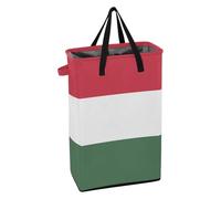 Laundry Can with Sturdy Handle Laundry Basket Waterproof Teen Clothes Hamper for Bedroom Hungary Flag
