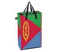 Laundry Can with Sturdy Handle Slim Laundry Basket Waterproof Boys and Girls Dirty Clothes Hamper for Dorm Flag Eritrea Accurate Dimensions