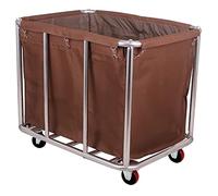 Laundry Cart Commercial,11.35 Bushel (400L) Large Industrial Rolling Laundry Hamper with 4 Inch Wheels,Home Heavy Duty Laundry Baskets with Stainless Steel Frame,11.35 Bushels,8 Tubes)