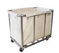 Laundry Cart Commercial,11.35 Bushel (400L) Large Industrial Rolling Laundry Hamper with 4 Inch Wheels,Home Heavy Duty Laundry Baskets with Stainless Steel Frame,11.35 Bushels,8 Tubes)
