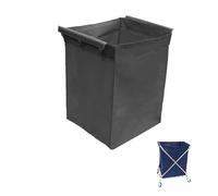 Laundry Cart Storage Bags - Detachable Oxford Cloth with Waterproof Liner and Hook for Foldable Trolley - Replacement Bags for Commercial Use