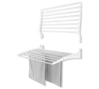 Laundry Company Wall-Mounted Vertical Folding Clothes Airer - 8-Rod Indoor/Outdoor Dryer, 95cm Wide, 25kg Capacity