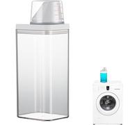 Laundry Detergent Dispenser,Reusable Empty Bottles,Washing Powder Dispenser with Measuring Cup,Laundry Washing Up Powder Container Soap Detergents Storage Box for Bathroom Washroom (1500ml)