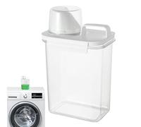 Laundry Detergent Dispenser Set | Moisture Proof Transparent Transparent Recipient with Measuring Cup Scale | Organization Scent Booster Beads Laundry Room