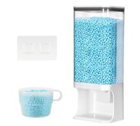 Laundry Detergent Dispenser, Wall-Mounted Laundry Fragrance Beads Storage Container with Cup, 1500ML Cereal Beans Grain Dispenser, Suitable for Laundry Beads, Washing Powder, Small Solid Grain
