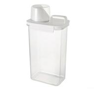 Laundry Detergent Dispenser with Measuring Cup, Clear Laundry Powder Detergent Storage Box, Washing Powder Container Storage Bucket Detergent Box(2300ML)