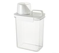 Laundry Detergent Dispenser with Measuring Cup, Clear Laundry Powder Detergent Storage Box, Washing Powder Container Storage Bucket Detergent Box(1800ML)