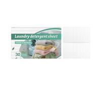 Laundry Detergent Sheets Fresh Linen Scent 30 Sheets Large Loads Plastic Free Fast Dissolve Washing for All Washing Machine Traveling Dorm Life Save Space