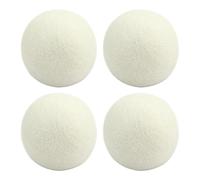 Laundry Dryer Balls 4 PCS Round Wool Dryer Balls, Natural Fabric Softener