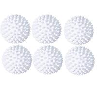 Laundry Dryer Balls - 6 Pack Reusable Cleaning Fabric Softener Alternative Non-Toxic Tumble Drying Balls (Red)