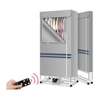 Laundry Dryer, Fast Drying Overheating Protection Laundry Hanger Dryer Rack, Large Space Touch Screen Clothes Rack Drying for Home Use,Grey