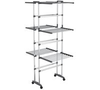 Laundry Drying Rack with Wheels Tower Dryer 60x70x106 cm/60x70x166 cm vidaXL