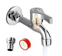 Laundry Faucet - 9x7.7cm Leak-Proof Rust-Proof Copper Tap, Washing Machine Faucet, Washing Machine Connector | Bathroom Shower Room Washbasin Mop Pool Garden Home Dorm Water Control Valve