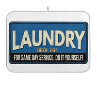 Laundry Funny Vintage Rusty Metal Dish Drying Mats Absorbent Dish Drying Rack Matte Heat Resistant Dish Drying Mats Kitchen Countertop Decoration Large 45x61cm