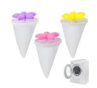 Laundry Hair Catcher - Drum Cycle Swirl Mechanism, Triple Pack Pets Dog Cat Coat Interceptor, Apartment Housework Linen Cleaning Netting, Blue Pink Plasticless Foam Filter | Lint Skinner for Washers