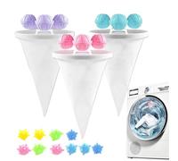 Laundry Hair Catcher, Floating Reusable Filter Bag, 3 Pieces Pet Hair Washing Machine Cleaner with Fine Mesh Netting, Practical Universal Lint Trapping Accessory for Collecting Debris